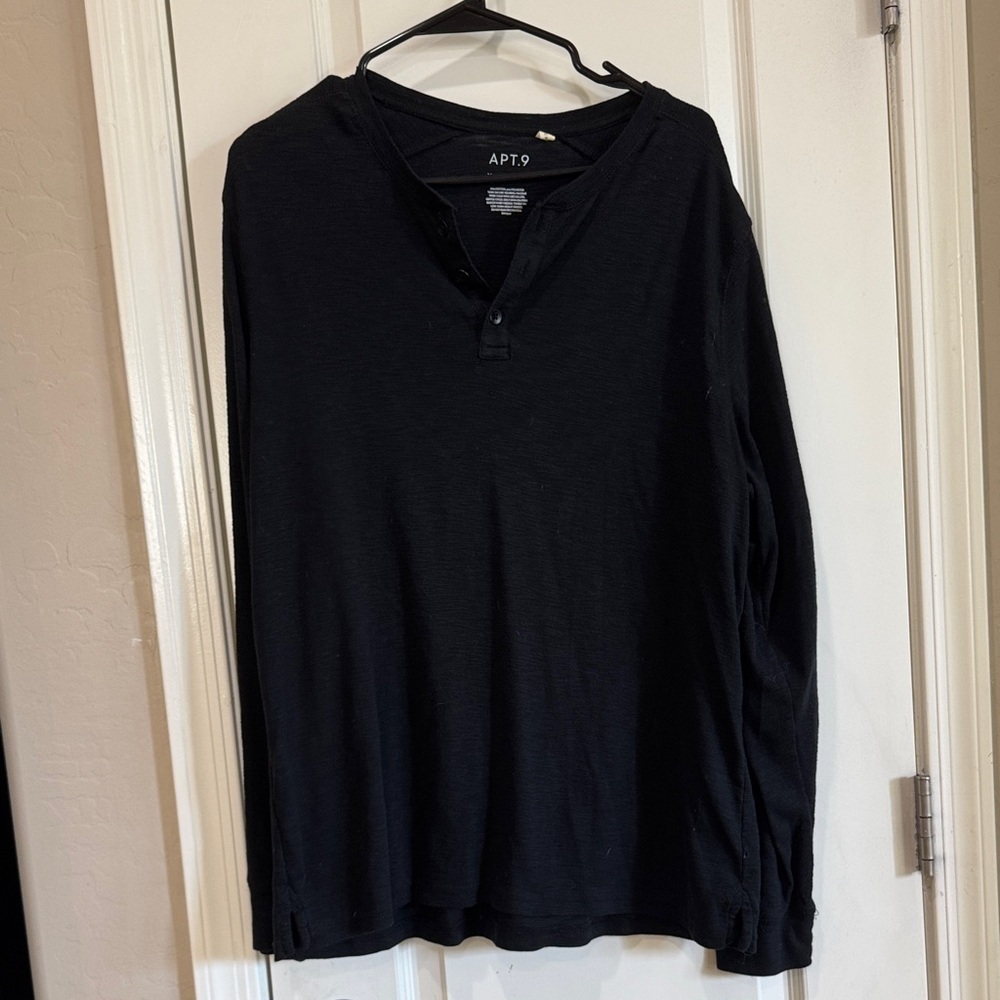 Apt. 9 Men's Charcoal Long Sleeve Shirt / J104